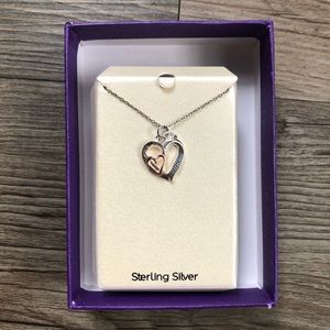 Sterling silver sisters necklace
